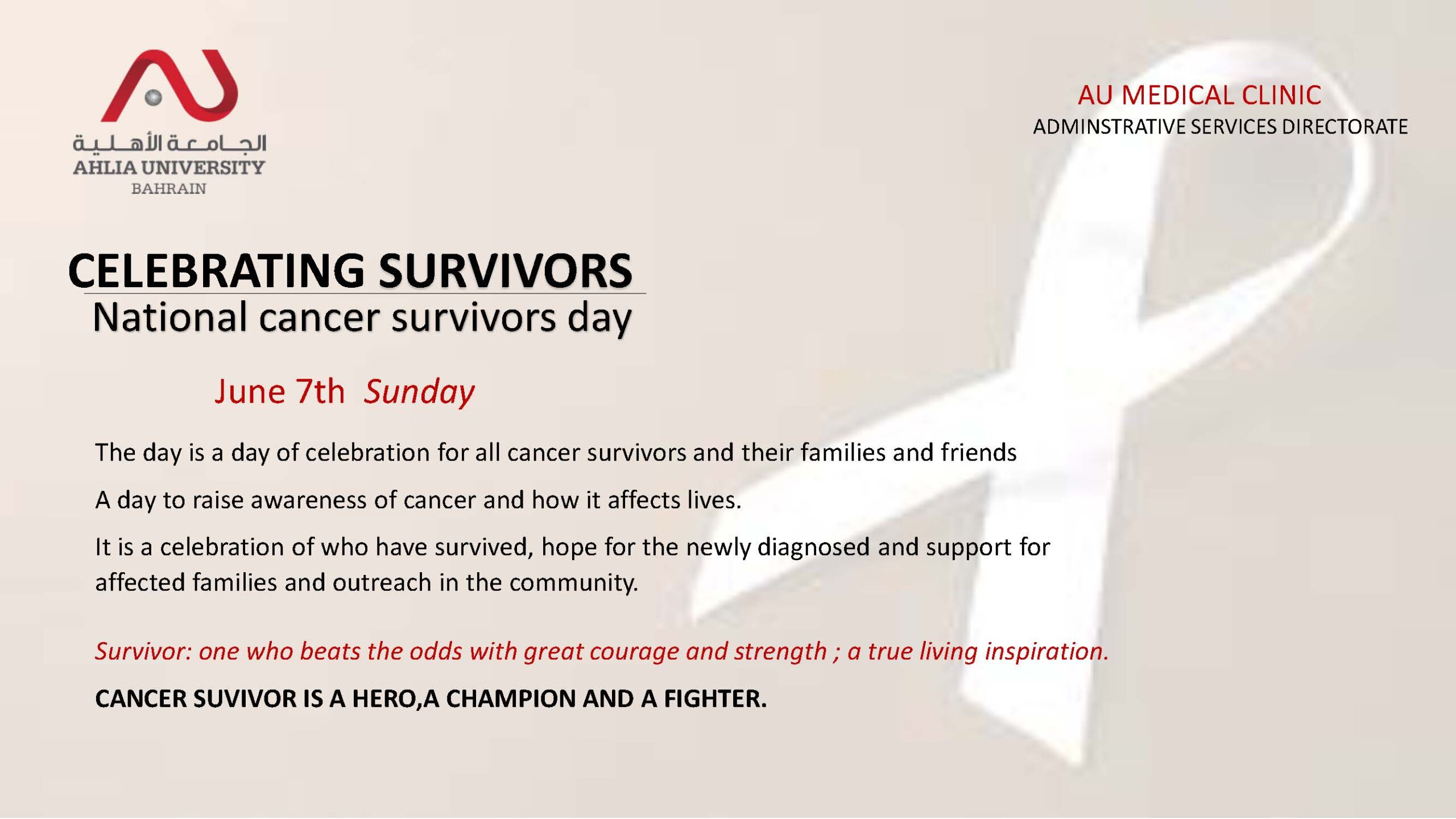 cancer survivors day