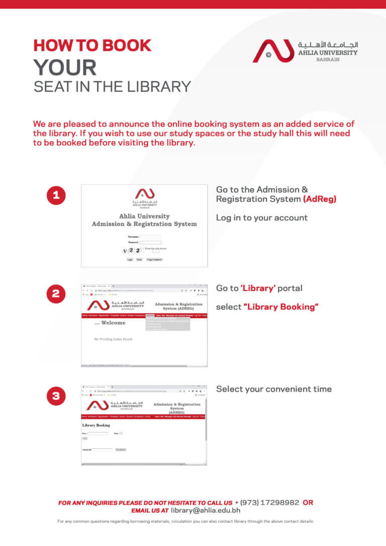 How To Book Your Seat in the Library
