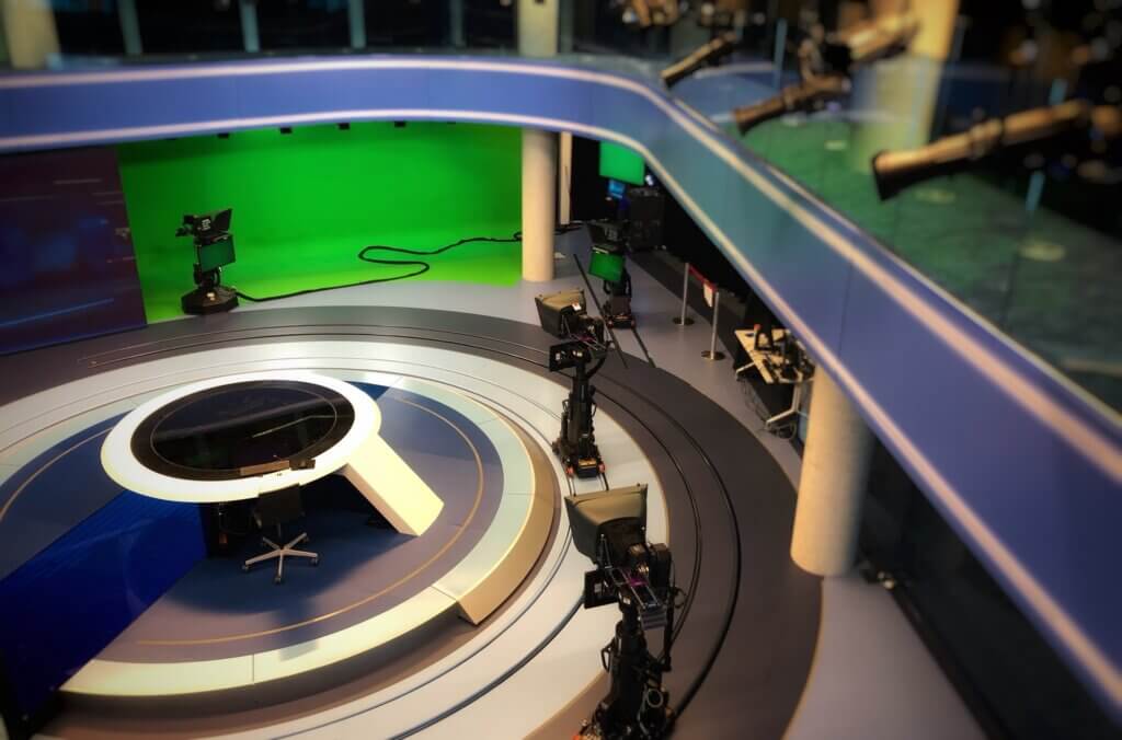Television news studio