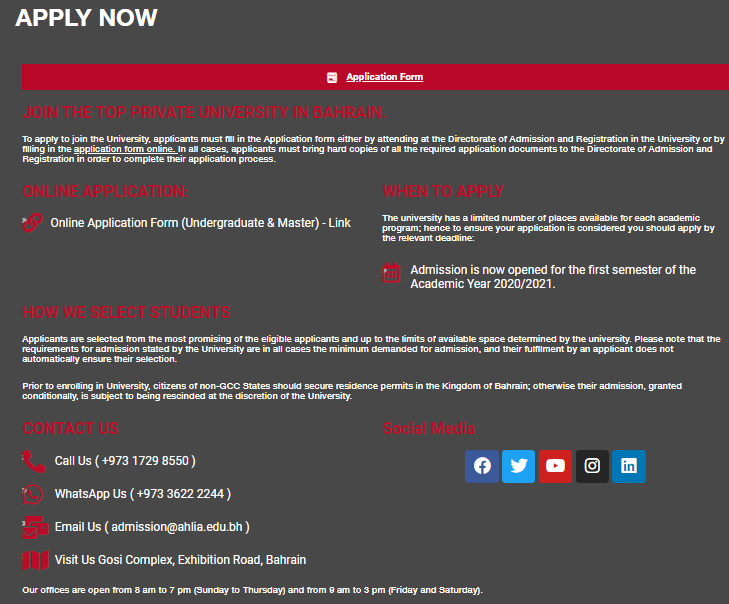 Student Handbook content