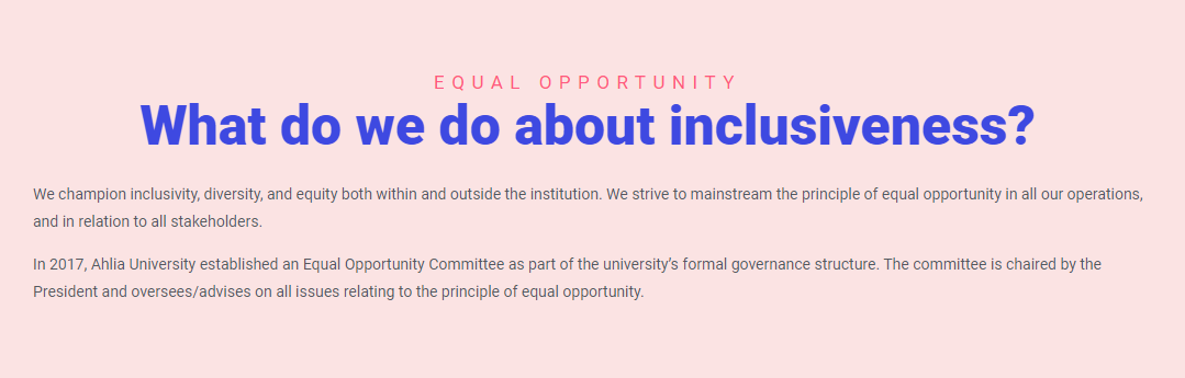 Equal opportunity awareness materials