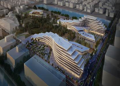 Architectural rendering of Ahlia University New Campus