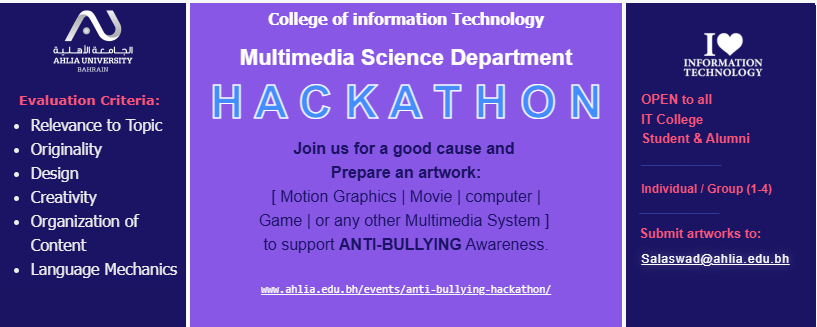 Anti-Bullying Hackathon poster/banner