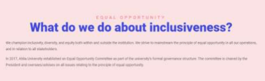 Equal opportunity information graphic 1