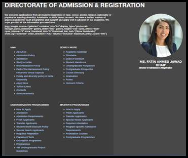 Directorate of Admission and Registration office