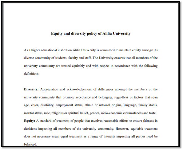 Equity and diversity policy visualization