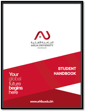 Ahlia University Student Handbook cover