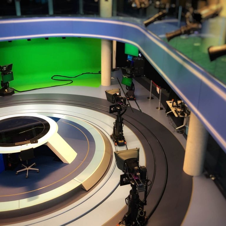 Television news studio Television news studio